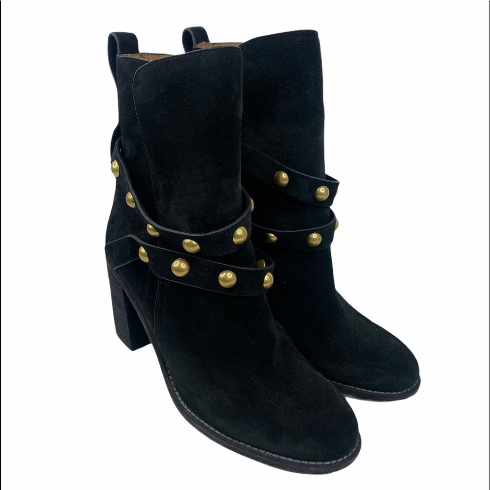 See By Chloe Janis Studded Black Suede Booties